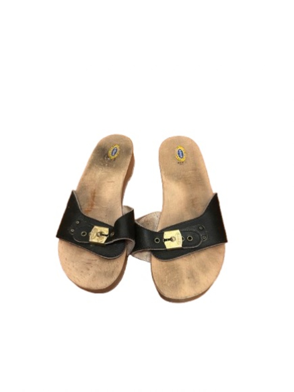 Rare vintage Y2K Dr. Scholl’s made in Italy black leather original sandals